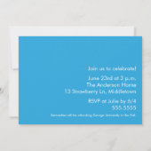 Vet banner Afstuderen nodigt blauw uit Kaart (Achterkant)