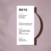 Vet Basic Zwart Wit Modern Minimalistisch diner Menu
