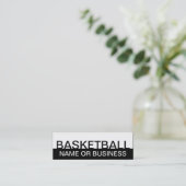 vet BASKETBALL (aanpasbare kleur) Mini Visitekaartje (Staand voorkant)