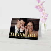 Vet Bedankt FOLIE Gevouwen Foto Hartelijk dank Folie Wenskaart (Orchidee)