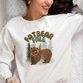 Vet Beer Herfst, Pine Trees Woodland Waterverf Gra Trui