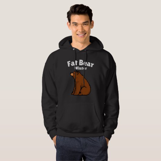 Vet Beer wintertypografie, Beer ontspannend, Grapp Hoodie (Voorkant volledig)