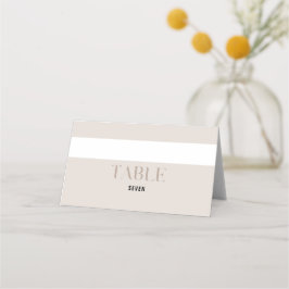 Vet Beige Bruiloft Custom Place Card Plaatskaartje