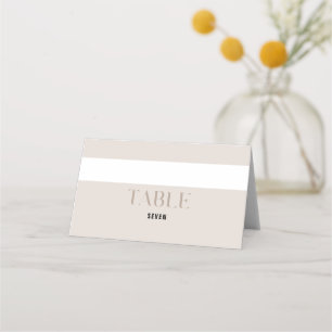 Vet Beige Bruiloft Custom Place Card Plaatskaartje