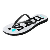 Vet belettering (blauw) bruid teenslippers (Schuin)
