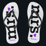 Vet belettering (paarse) bruid teenslippers<br><div class="desc">Fun,  teenslippers voor aangepaste bruiloft</div>