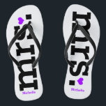 Vet belettering (paarse) bruid teenslippers<br><div class="desc">Fun,  teenslippers voor aangepaste bruiloft</div>
