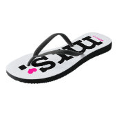 Vet belettering (roze) bruid teenslippers (Schuin)