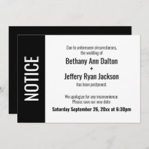 Vet bericht, Uitgestelde bruiloft aankondiging