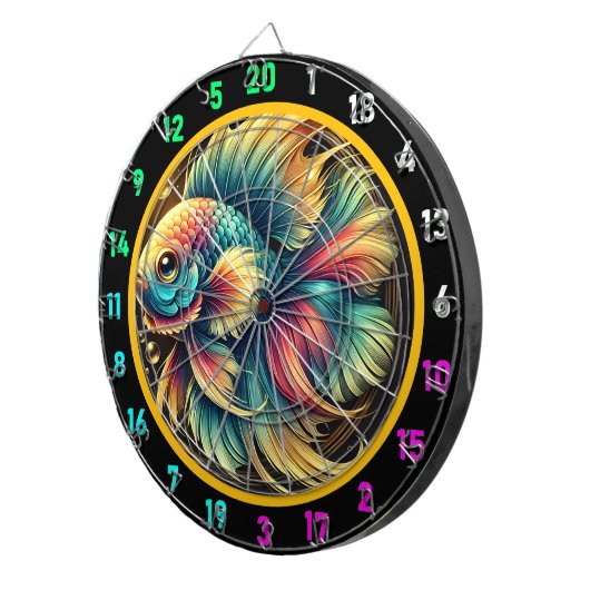 Vet Betta Dartboard Muuraccent Dartbord (Voorkant Rechts)