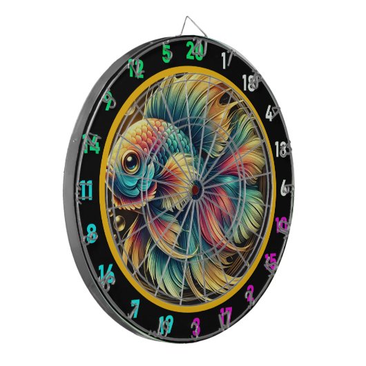 Vet Betta Dartboard Muuraccent Dartbord (Voorkant Links)