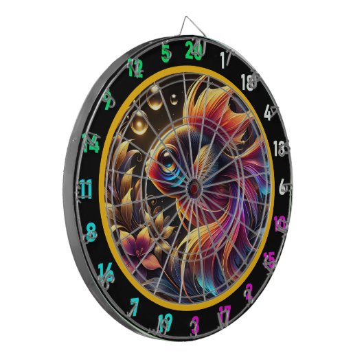 Vet Betta Glow Dartboard Design Dartbord (Voorkant Links)