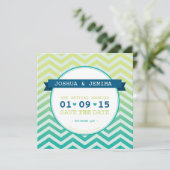 VET BEWAAR DE DATUM AANKONDIGING ombre chevron (Staand voorkant)