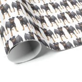 Vet bitty Min Pin Pinscher Dog Wrapping Paper Cadeaupapier (Rol Hoek)