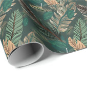 Vet blad Naadloos patroon Cadeaupapier (Rol Hoek)