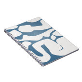 Vet Blauw Abstract Blob Pattern Notitieboek (Rechterzijde)