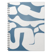 Vet Blauw Abstract Blob Pattern Notitieboek (Voorkant)