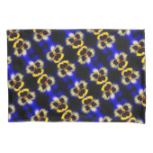 Vet blauw Abstract patroon met blauw bladerblok Kussensloop (Voorkant)