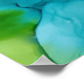 Vet blauw Abstract ventilator Poster Typografie (Hoek)