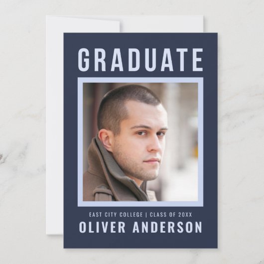 Vet Blauw Afstuderen Aankondiging en Partij Afstud (Voorkant)