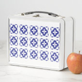 Vet Blauw Azulejo Metal Lunch Box (In situ)
