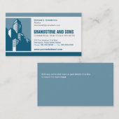 Vet blauw commercieel onroerend goed visitekaartje (Voorkant / Achterkant)