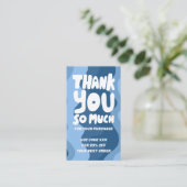 Vet Blauw Curves Orde Dank u Social QR Code Visitekaartje (Staand voorkant)