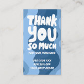 Vet Blauw Curves Orde Dank u Social QR Code Visitekaartje (Voorkant)