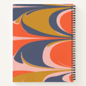 Vet blauw en Gold Abstract Design Custom Recipe Notitieboek (Achterkant)