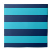 Vet Blauw- en Navy Stripes Tegeltje (Voorkant)