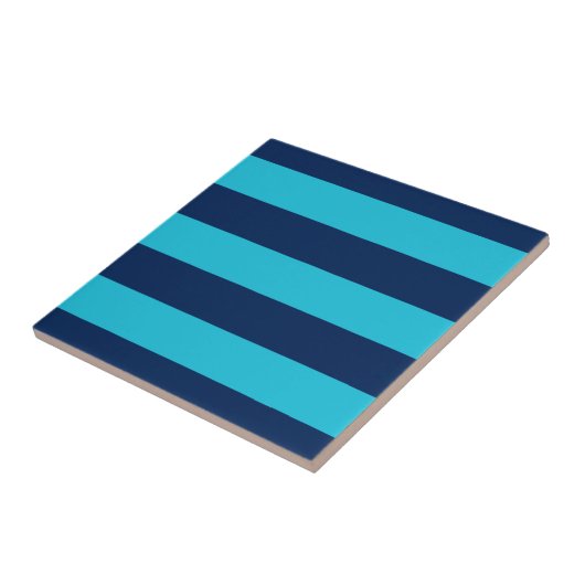 Vet Blauw- en Navy Stripes Tegeltje (Zijkant)