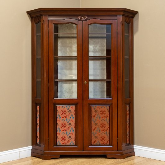 Vet blauw en rood blad patroon decoupage tissuepapier