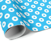Vet Blauw en Wit Polka Dots Inpakpapier (Rol Hoek)