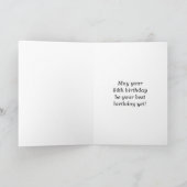 Vet, blauw, Faux Gold 84th Birthday met naam Kaart (Binnen)