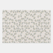 Vet Blauw Geel Abstract Classy Ikat Pattern Inpakpapier Vel (Voorkant 3)