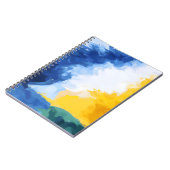 Vet Blauw Geel Abstract Sky Notitieboek (Linkerzijde)
