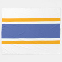 Vet Blauw Geel Racing Stripes Witte Achtergrond