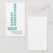 Vet Blauw Grijze Moderne Professioneel Minimalisti Visitekaartje (Voorkant / Achterkant)