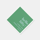 Vet Blauw Groen Schattige Modern Aangepast 50ste V Servet (Hoek)