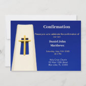 Vet Blauw Heilig Kruis bevestiging Uitnodiging (Voorkant)