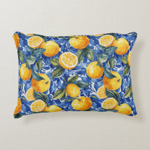 Vet Blauw Italiaans Positano Citroen Accent Kussen