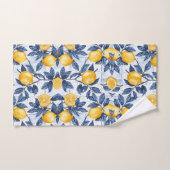 Vet Blauw Italiaans Positano Citroen Handdoek (Handdoek)