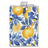 Vet Blauw Italiaans Positano Citroen Heupfles (Achterkant)