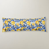 Vet Blauw Italiaans Positano Citroen Lichaamskussen (Achterkant)