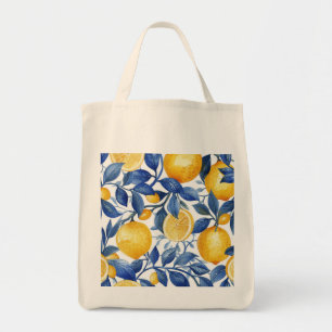 Vet Blauw Italiaans Positano Citroen Tote Bag
