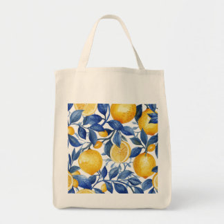 Vet Blauw Italiaans Positano Citroen Tote Bag