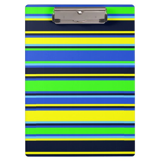 Vet blauw, Limoen en geel klembord (Voorkant)