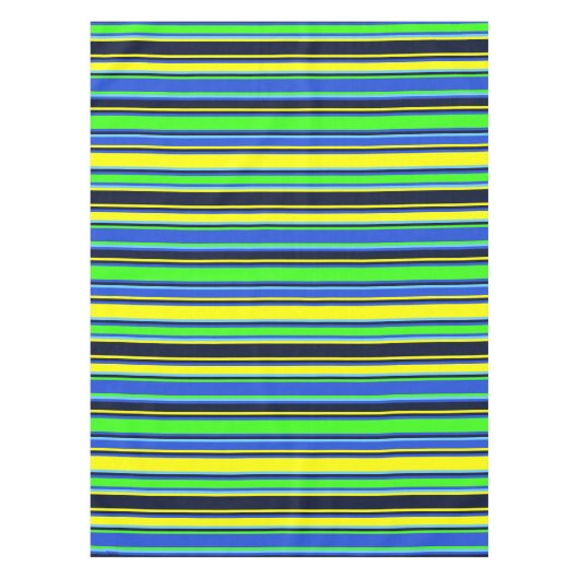 Vet blauw, Limoen en geel tafelkleed (Voorkant)