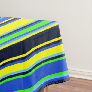 Vet blauw, Limoen en geel tafelkleed