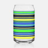 Vet Blauw Limoen Geel Gestreept Glasblik Blikvorm Glas (Links)